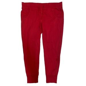 True Religion Red Horseshoe Joggers Men's Fleece Lined Athletic Pants Size Large